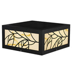 Square Marble Finish Solar Garden Pillar Light — Durable Modern LED