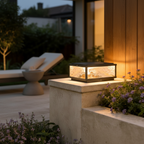 Square Solar E27 Garden Light — Pathway Weatherproof Modern Design