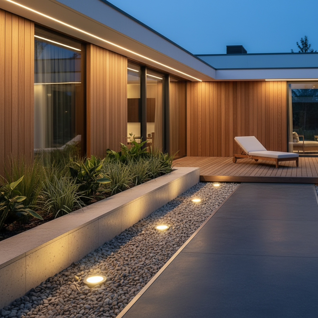 Stainless Steel In-Ground Garden Uplight — Warm White Low Voltage LED