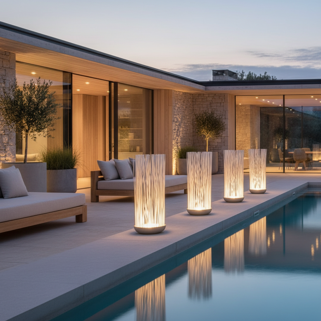 Stainless Steel IP54 Outdoor Garden Floor Lamp — Modern Landscape LED