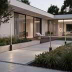 Stainless Steel IP65 Contemporary Outdoor Garden Floor Lamp — Acrylic Shade