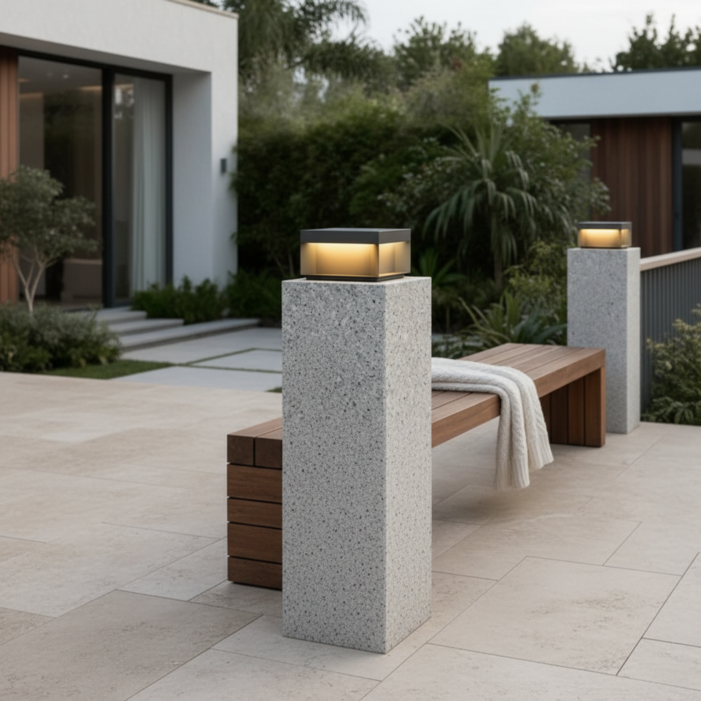 Stainless Steel Solar Flush Deck Light — Low Profile Industrial Black