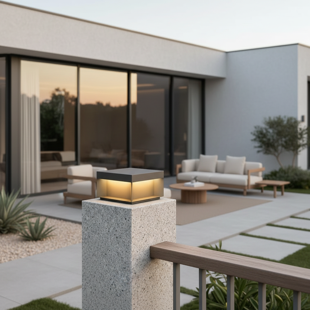 Stainless Steel Solar Flush Deck Light — Low Profile Industrial Black