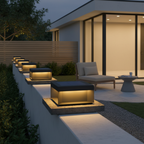 Stainless Steel Solar Flush Deck Light — Low Profile Industrial Black