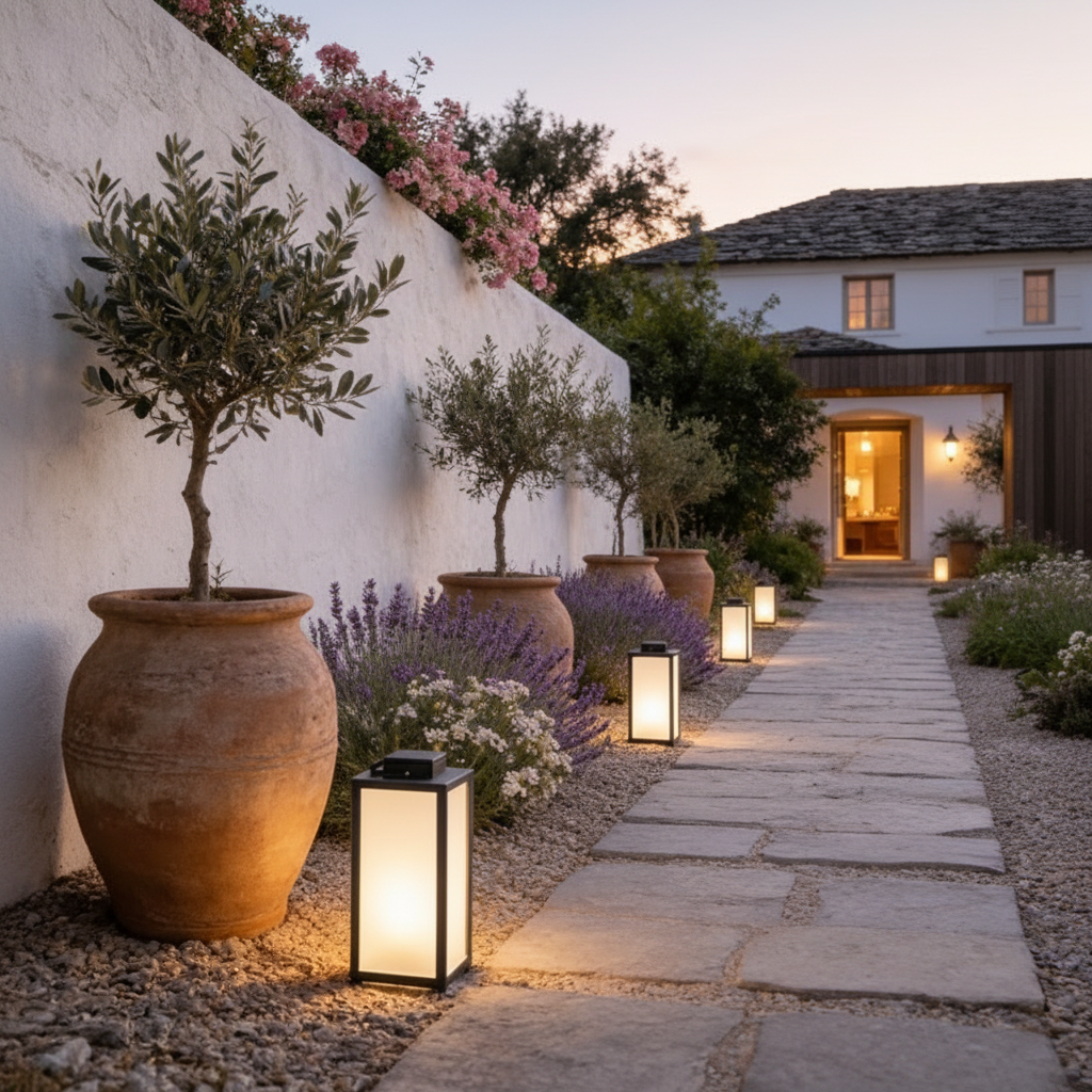 Stainless Steel Square Solar Portable Lantern — IP65 Camping Garden