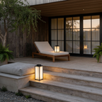 Stainless Steel Square Solar Portable Lantern — IP65 Camping Garden
