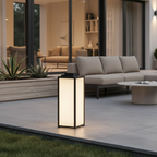 Stainless Steel Square Solar Portable Lantern — IP65 Camping Garden