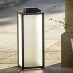 Stainless Steel Square Solar Portable Lantern — IP65 Camping Garden