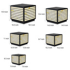 Stone Effect IP65 Marble Shade Solar Garden Pillar Light — Warm White