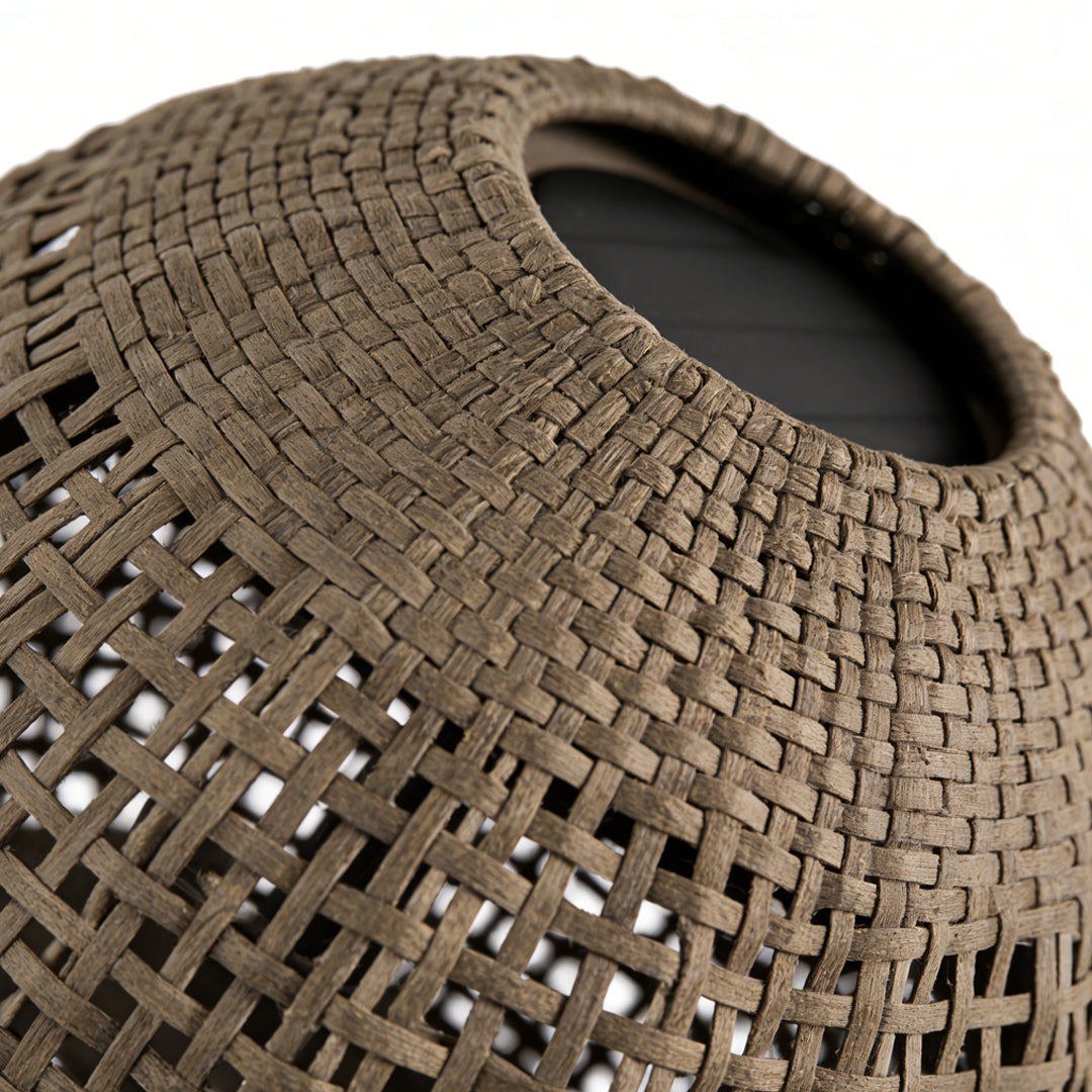 Taupe Solar Globe Outdoor Lantern — Hardwired Option Chic Patio Garden