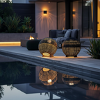 Taupe Solar Globe Outdoor Lantern — Hardwired Option Chic Patio Garden