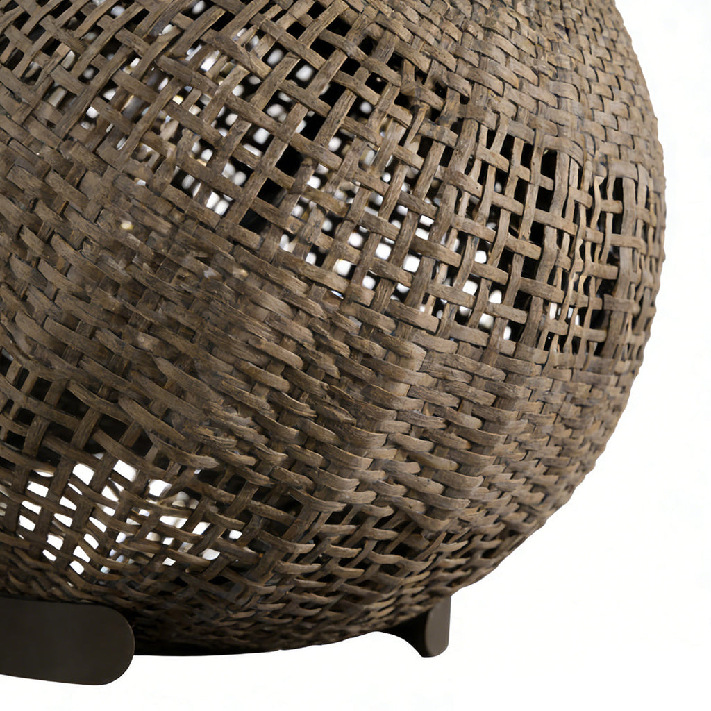 Taupe Solar Globe Outdoor Lantern — Hardwired Option Chic Patio Garden