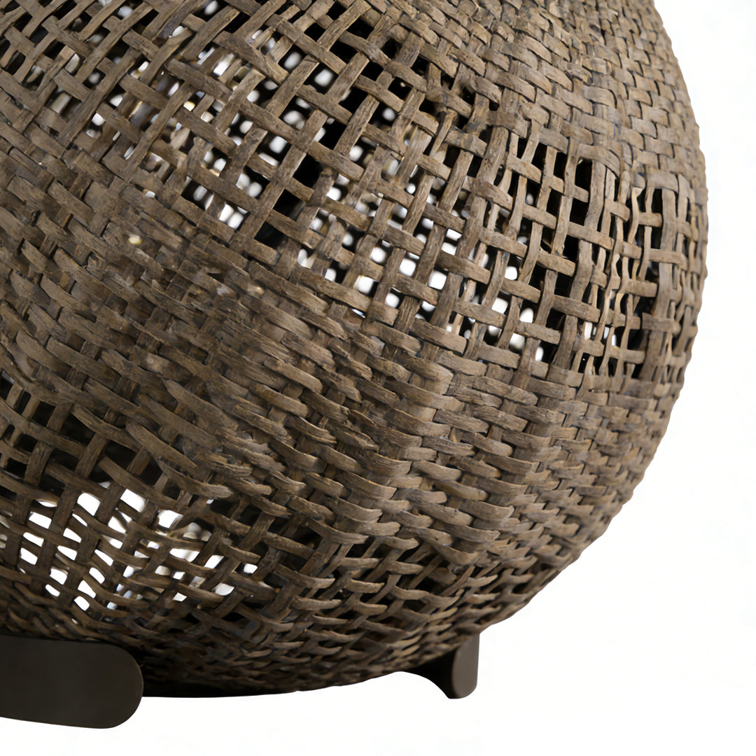 Taupe Solar Globe Outdoor Lantern — Hardwired Option Chic Patio Garden