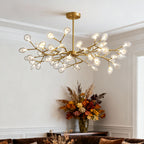 Transparent 27-Light LED Satellite Pendant Chandelier — Firefly Artistic