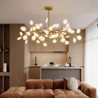 Transparent 27-Light LED Satellite Pendant Chandelier — Firefly Artistic