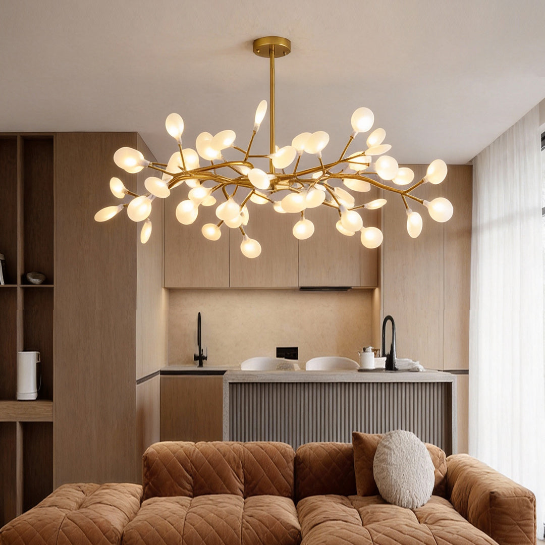 Transparent 27-Light LED Satellite Pendant Chandelier — Firefly Artistic