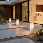 Twisted Metal Solar Garden Lantern — 3000K Warm White Hardwired Option