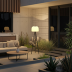 USB Rechargeable IP65 Outdoor Floor Lamp — Soft Glow Stainless Steel