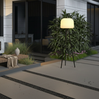USB Rechargeable IP65 Outdoor Floor Lamp — Soft Glow Stainless Steel