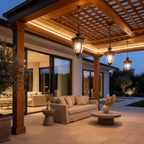Vintage Aluminium Outdoor Pendant Wall Light — Adjustable Chain Energy Saving
