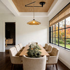Walnut Umbrella Japanese Style E27 Pendant Light — Adjustable Dimmable