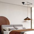 Walnut Umbrella Japanese Style E27 Pendant Light — Adjustable Dimmable