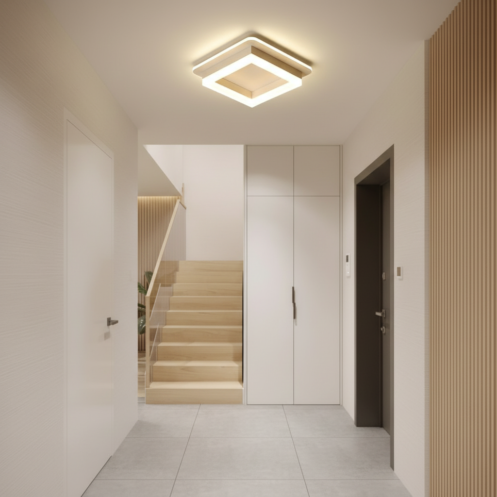 White Adjustable Colour Temperature LED Flush Mount Ceiling Light