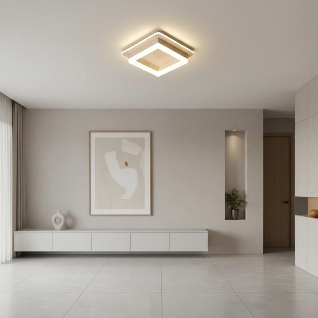 White Adjustable Colour Temperature LED Flush Mount Ceiling Light