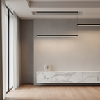 White Aluminium Cool White LED Pendant Light — Commercial Kitchen Ceiling