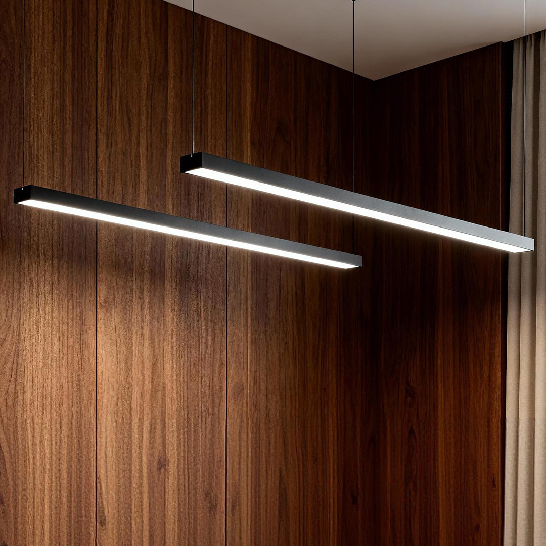 White Aluminium Cool White LED Pendant Light — Commercial Kitchen Ceiling