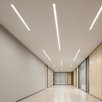 White Aluminium Cool White LED Pendant Light — Commercial Kitchen Ceiling
