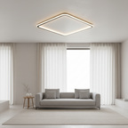 White Aluminium Dimmable LED Flush Mount Ceiling Light — Contemporary