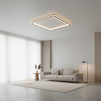 White Aluminium Dimmable LED Flush Mount Ceiling Light — Contemporary