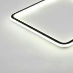 White Aluminium Dimmable LED Flush Mount Ceiling Light — Contemporary