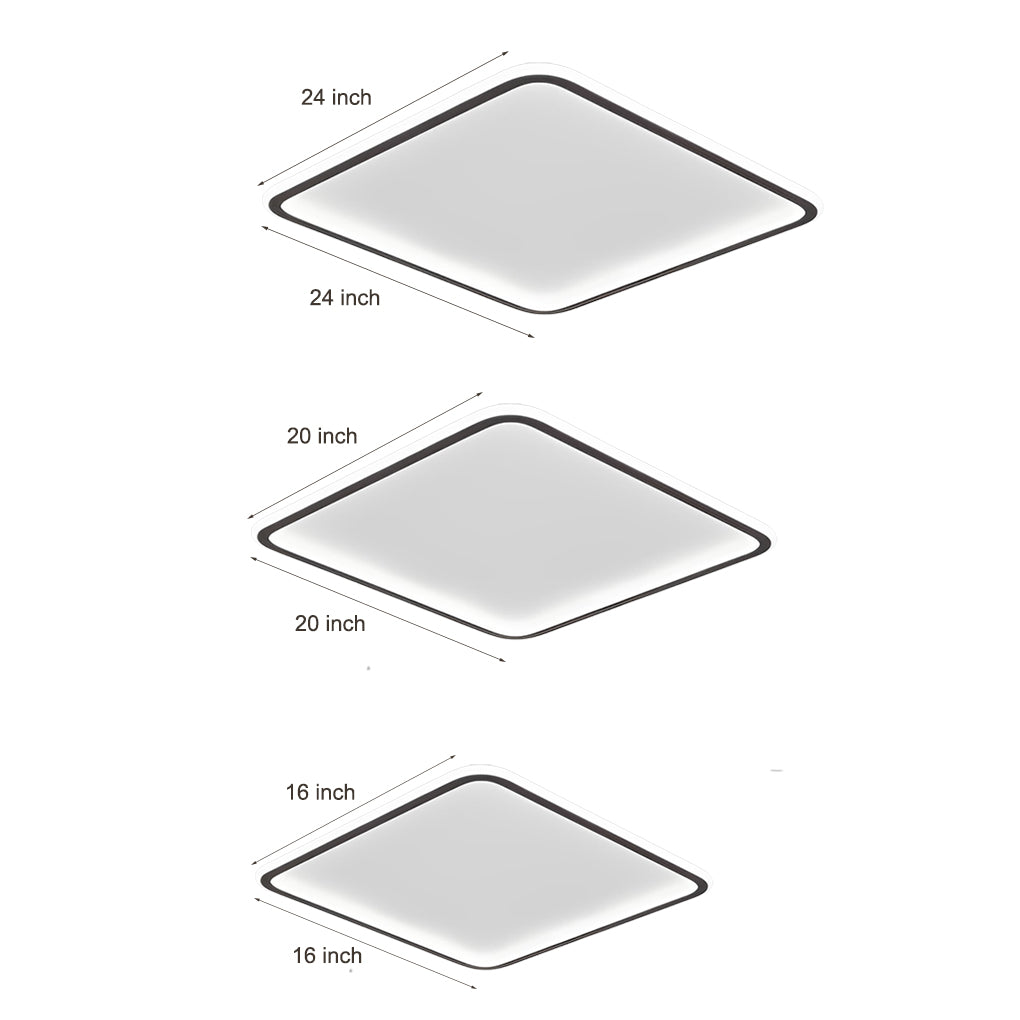 White Aluminium Dimmable LED Flush Mount Ceiling Light — Contemporary