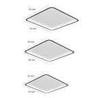 White Aluminium Dimmable LED Flush Mount Ceiling Light — Contemporary