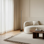 White Aluminium Minimalist Ambient Standing LED Floor Lamp — Modern
