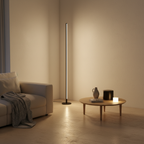 White Aluminium Minimalist Ambient Standing LED Floor Lamp — Modern