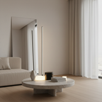 White Aluminium Minimalist Ambient Standing LED Floor Lamp — Modern