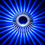 White Aluminium Sunburst LED Flush Mount Ceiling Light — Contemporary