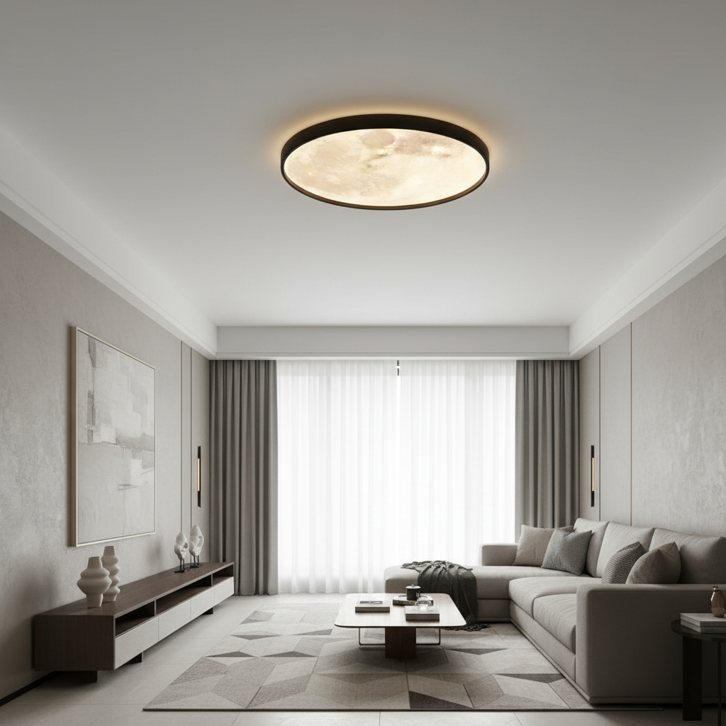White Artistic High Brightness LED Flush Mount Ceiling Light — Modern