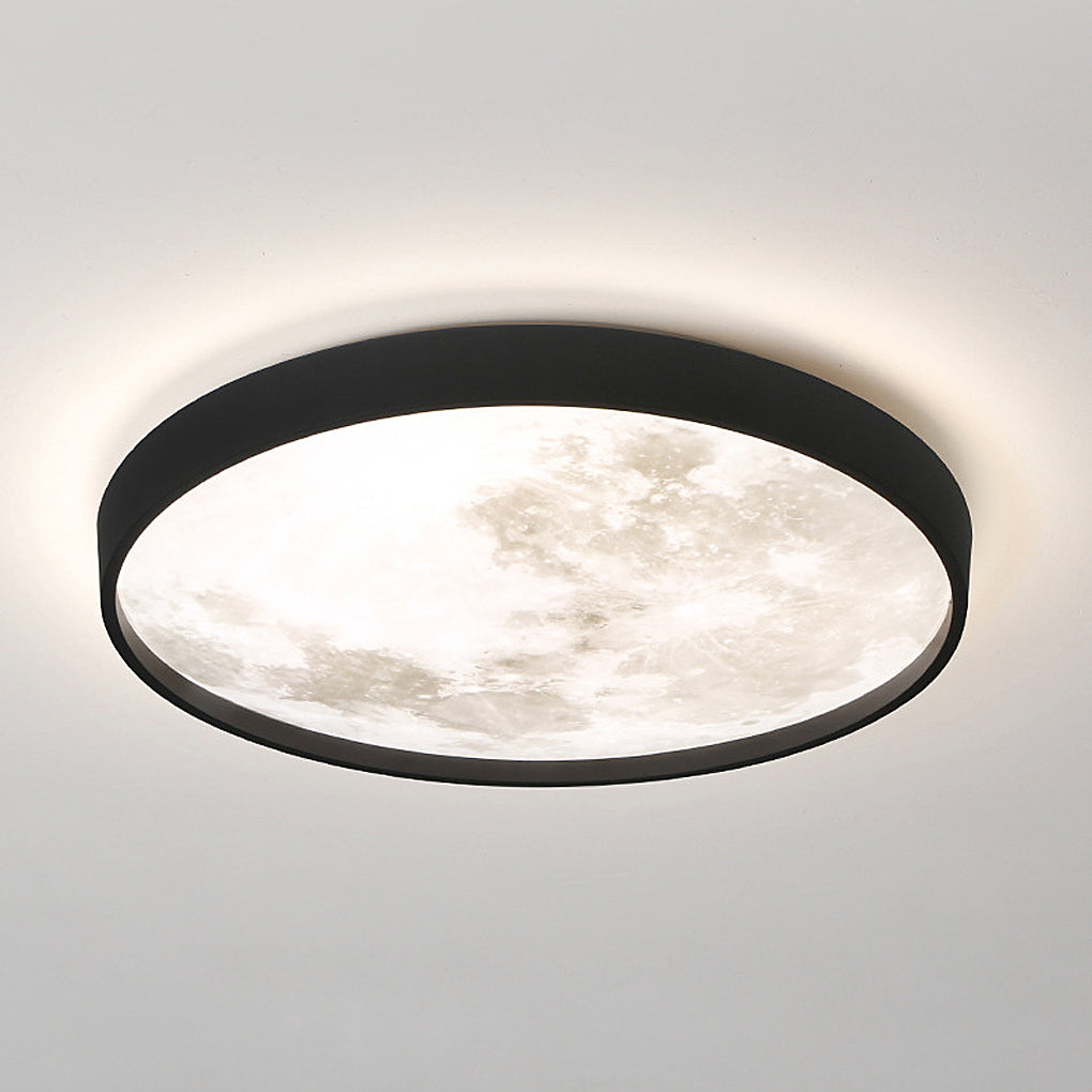 White Artistic High Brightness LED Flush Mount Ceiling Light — Modern