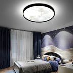 White Artistic High Brightness LED Flush Mount Ceiling Light — Modern