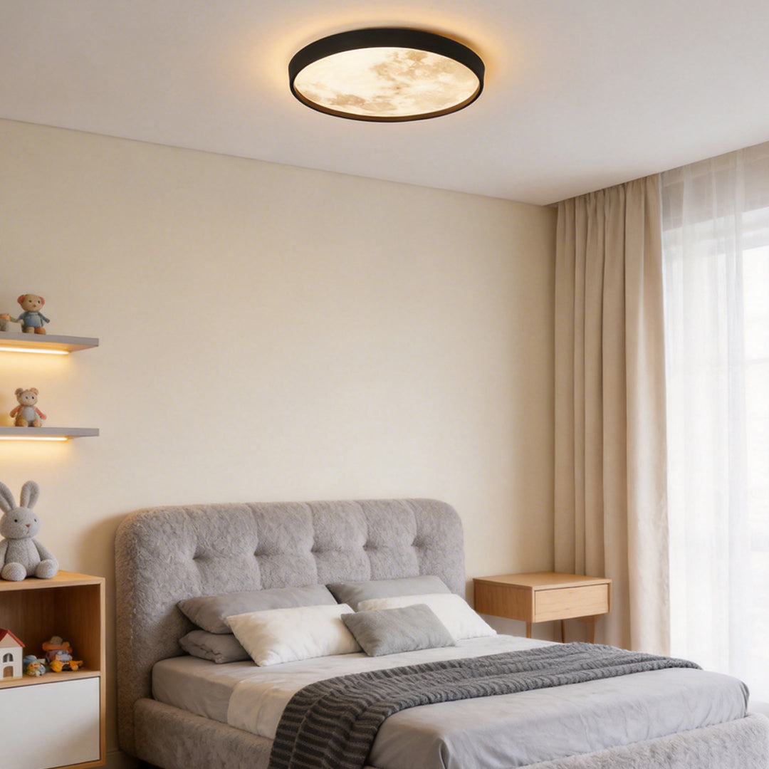 White Artistic High Brightness LED Flush Mount Ceiling Light — Modern