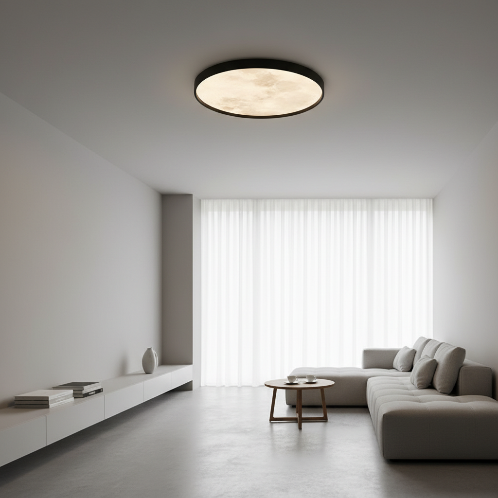 White Artistic High Brightness LED Flush Mount Ceiling Light — Modern