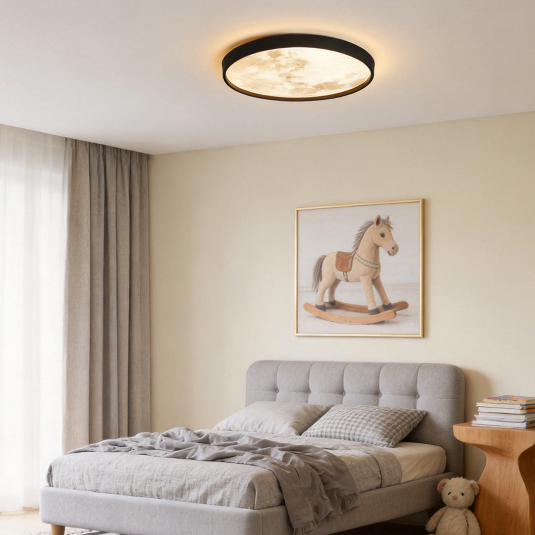 White Artistic High Brightness LED Flush Mount Ceiling Light — Modern