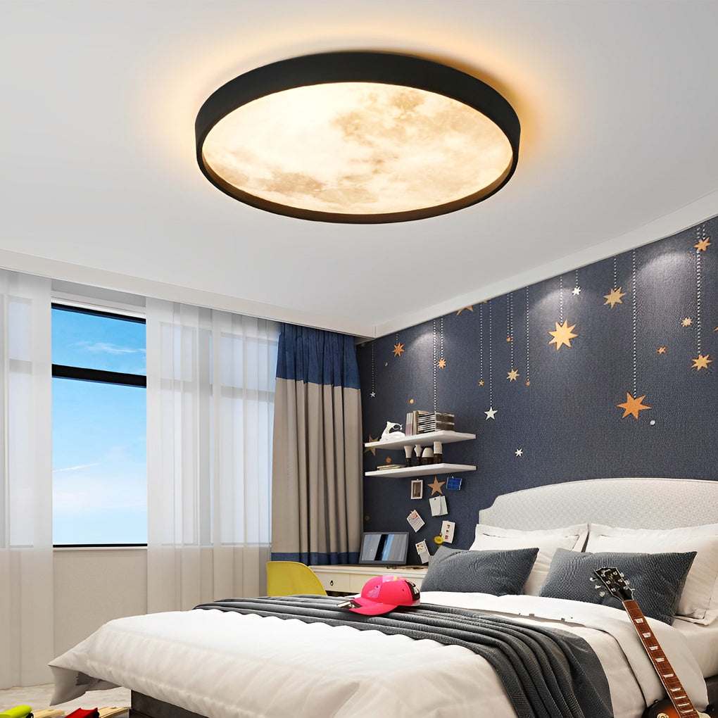 White Artistic High Brightness LED Flush Mount Ceiling Light — Modern