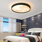 White Artistic High Brightness LED Flush Mount Ceiling Light — Modern