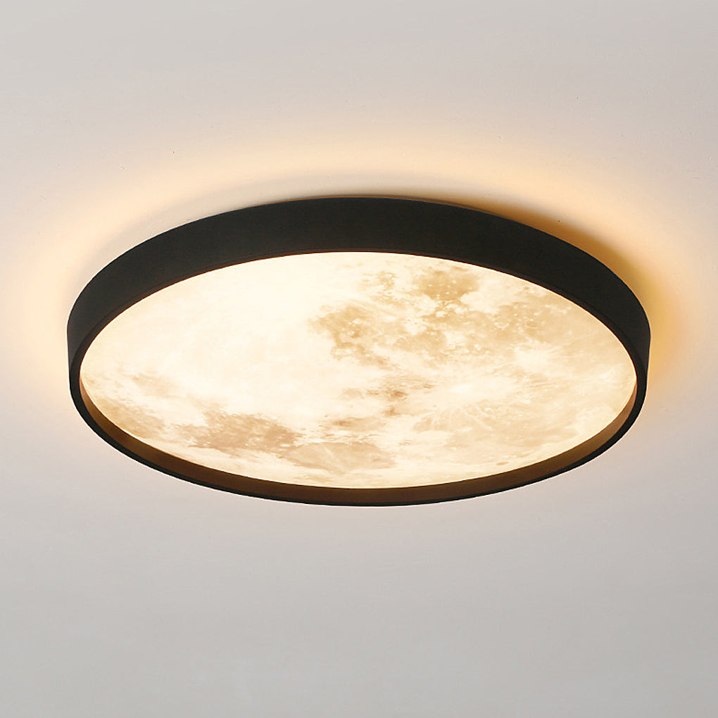 White Artistic High Brightness LED Flush Mount Ceiling Light — Modern