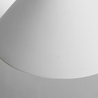 White Cement Mini Industrial Pendant Light — Minimalist Dining Room